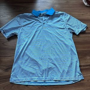 Striped golf polo